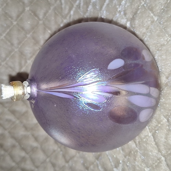 Glass Eye Studio Hand-Blown Iridescent Glass Oil Lamp - Picture 4 of 6